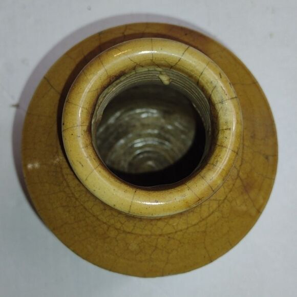 Antique Price Bristol Stoneware Crock Collectible Jar Cream and Golden Brown - Picture 2 of 9